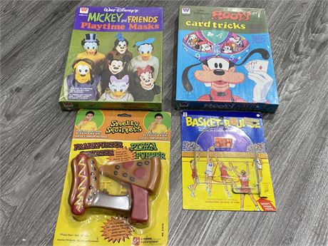 4 NEW 1970s TOYS