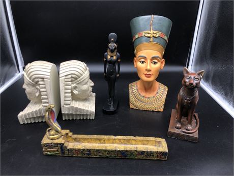 MISC EGYPTIAN DECORATIVE ITEMS