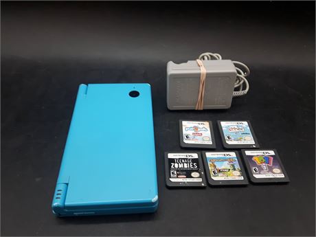 NINTENDO DSI CONSOLE WITH GAMES - WORKING & GOOD CONDITION