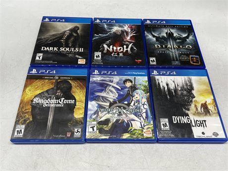 6 PS4 GAMES - EXCELLENT CONDITION