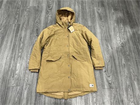 (RETAIL $470) NEW THE NORTH FACE WOMENS SNOW DOWN PARKA JACKET - BROWN - SIZE XL