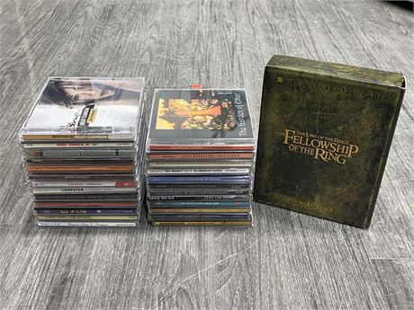 BOX OF CD’S + SPECIAL EDITION LORD OF THE RINGS DVD
