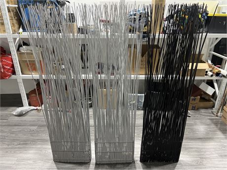 3 NEW DECORATIVE WILLOW TWIG PANELS / PRIVACY SCREENS (18” wide, 74” tall)
