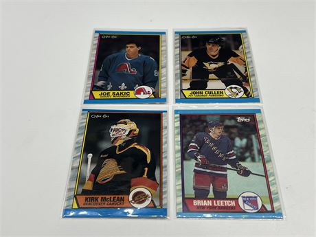 (4) 1989/90 NHL ROOKIES