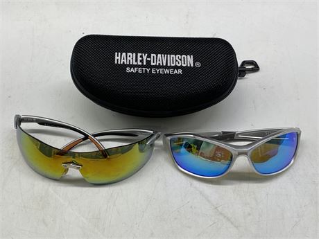 2 PAIRS OF HARLEY DAVIDSON GLASSES