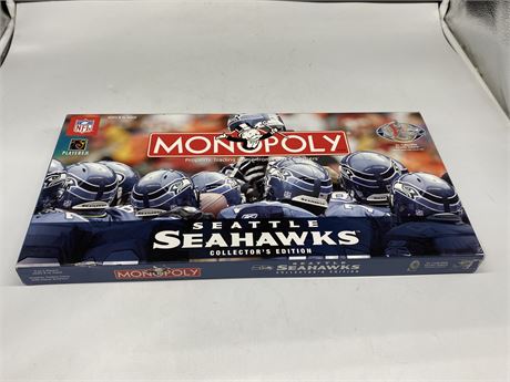 MONOPOLY SEATTLE SEAHAWKS COLLECTORS EDITION BOARD GAME (Complete)