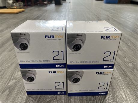 4 FLIR MPX SECURITY CAMERAS - SPECS IN PHOTOS