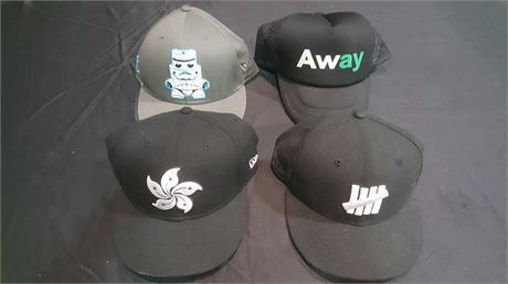 4 ASSORTED HATS