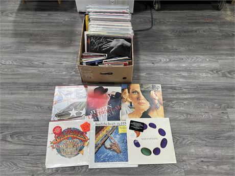 BOX OF MISC 45’s & RECORDS - CONDITION VARIES