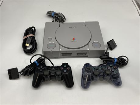 PS1 W/ 2 DUAL SHOCK 2 CONTROLLERS