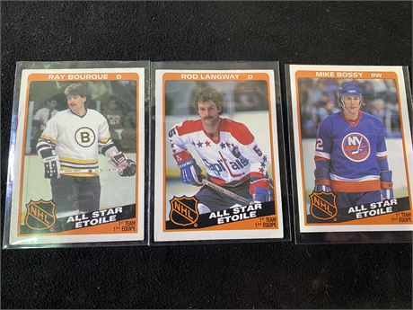 83-84’ ALL STAR BOSSY, BOURQUE, LANGWAY