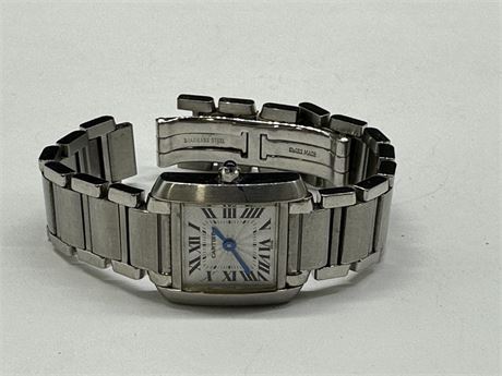 LADIES REPRODUCTION CARTIER WATCH (NEEDS PIN / AS IS)