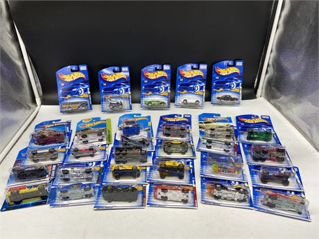 30 NEW PACKAGED HOT WHEELS