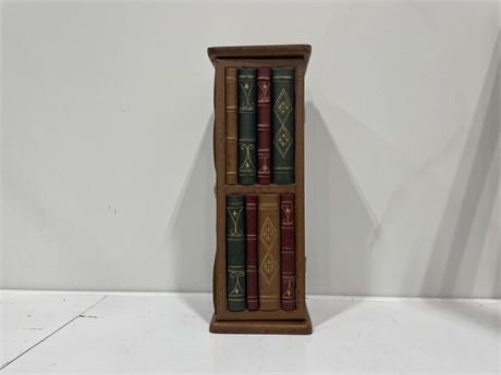 WOOD BOOKS DESIGN CABINET W/SHELVES (19” tall)