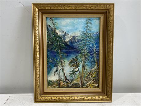 EARLY OIL PAINTING SIGNED A. BRUNSKILL (17”X21”)