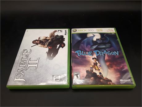 BLUE DRAGON / FABLE 2 COLLECTORS EDITION (XBOX 360) - VERY GOOD CONDITION