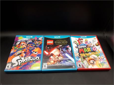 COLLECTION OF WII-U GAMES - VERY GOOD CONDITION