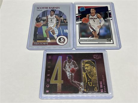 3 NBA ROOKIE CARDS