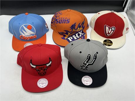5 NBA HATS