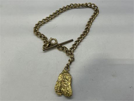 ANTIQUE GOLD PLATED WATCH FOB