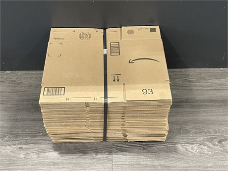 50 NEW 12”x6.5”x9” CARDBOARD SHIPPING BOXES