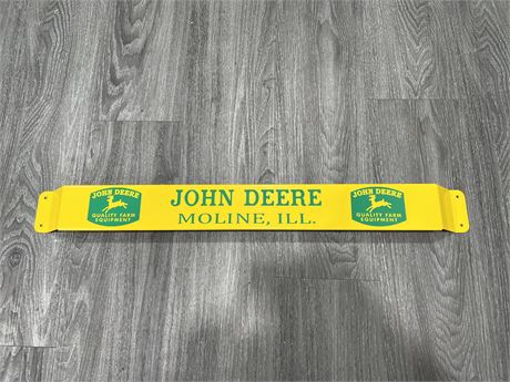 JOHN DEERE METAL MOUNTABLE DECAL - 30”x3”