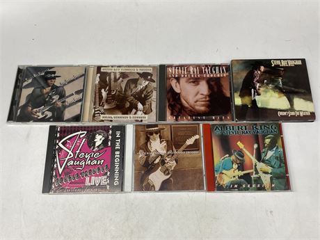 7 STEVIE RAY VAUGHN CDS - EXCELLENT CONDITION
