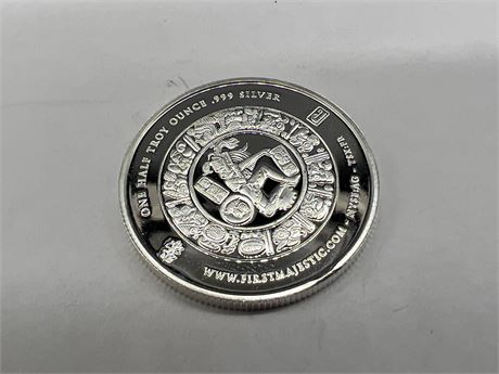1/2 OZ 999 FINE SILVER FIRST MAJESTIC COIN