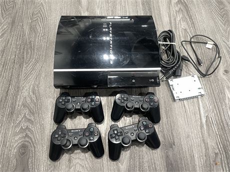 PS3 COMPLETE WITH 4 CONTROLLERS