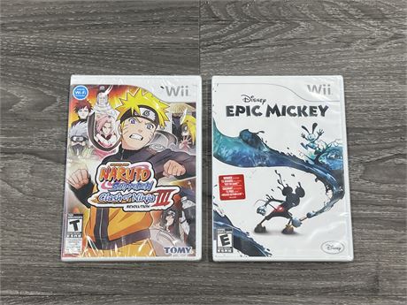 2 SEALED NEW NINTENDO WII GAMES