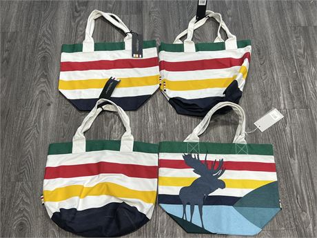 4 NEW WITH TAGS HUGSON BAY BAGS