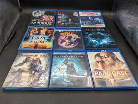 COLLECTION OF ACTION BLU-RAY MOVIES - EXCELLENT CONDITION