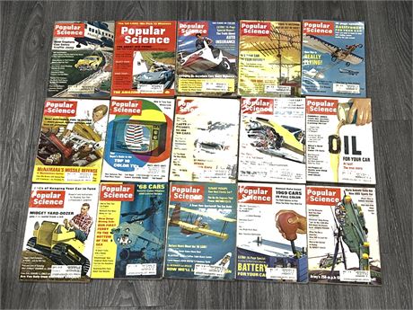 (15) 1960s POPULAR SCIENCE MAGS