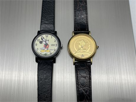 2 VINTAGE MICKEY MOUSE WATCHES