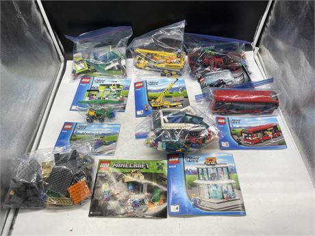 7 BAGS OF COMPLETE LEGO SETS