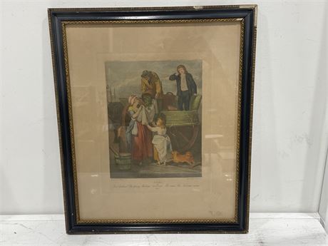 F. WHEATLY COLOURED ENGRAVING (16”x19”)