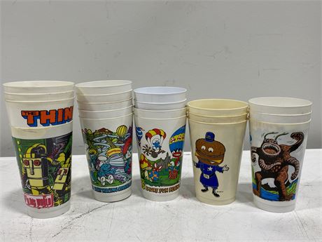 LARGE LOT OF MISC. VINTAGE MCDONALD’S CHARACTER CUPS