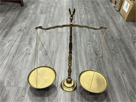 VINTAGE BRASS SCALE (2ft tall)