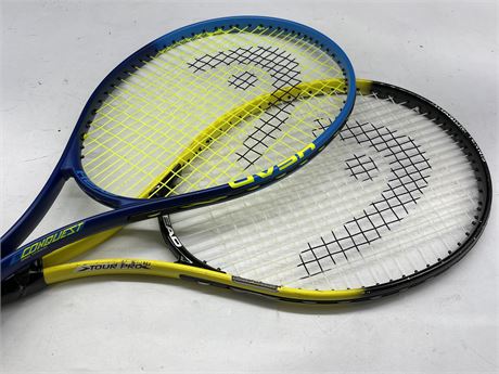 TWO HEAD TENNIS RACKETS (CONQUEST/TOUR PRO)