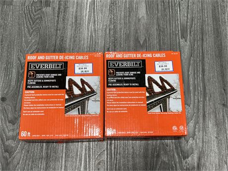 2 NEW ROOF & GUTTER DE-ICING CABLES