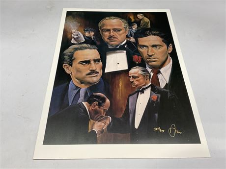 THE GODFATHER LIMITED EDITION PRINT (#237/900) ARTIST SIGNED (13”x18”)