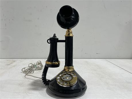 VINTAGE ROTARY DIAL CANDLE STICK PHONE