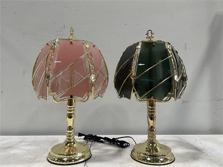 PAIR OF 1980’s TOUCH LAMPS - 21” TALL