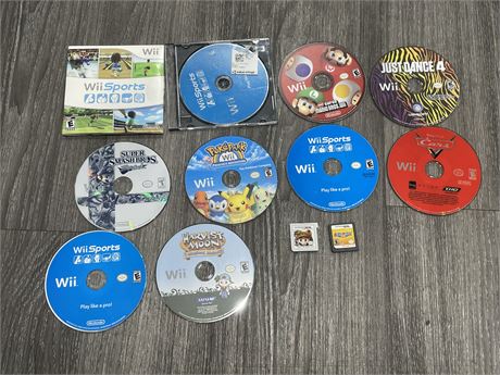 12 LOOSE WII / DS / 3DS GAMES