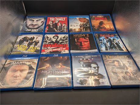 COLLECTION OF ACTION BLURAY MOVIES - EXCELLENT CONDITION