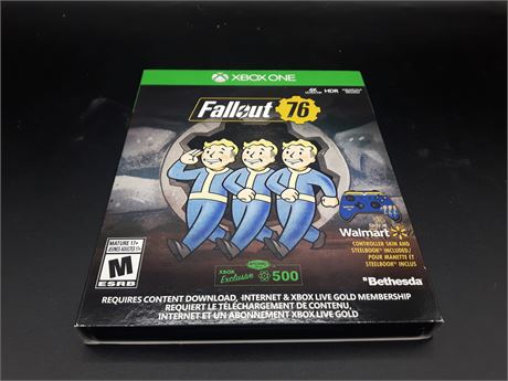 FALLOUT 76 STEELBOOK EDITION - XBOX ONE - VERY GOOD CONDITION