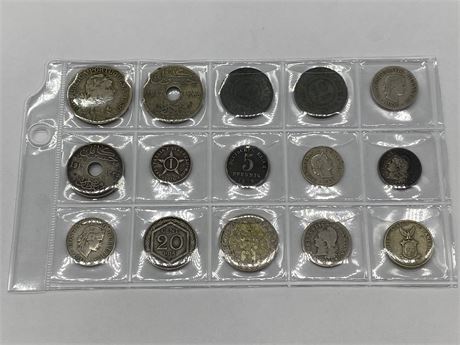 15 VINTAGE CENTURY OLD COINS