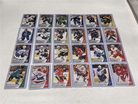 (24) 2016 NHL STAR ROOKIE CARDS
