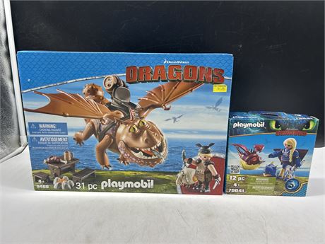 HOW TO TRAIN YOUR DRAGON PLAYMOBIL - 2 SETS