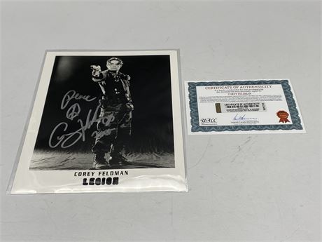COREY FELDMAN (Legion) SIGNED PHOTO W/COA (8”x10”)
